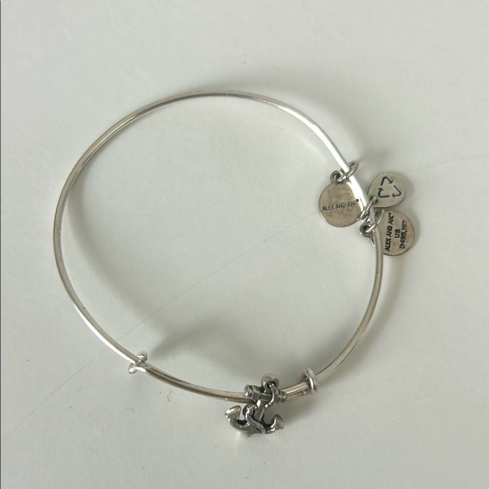 Alex and Ani Silver Nautical Charm Bracelet